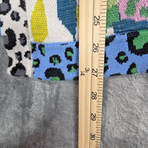 Anthropologie Maeve Cardigan XS Savannah Contrast Floral Animal Print Boho - Picture 12 of 12